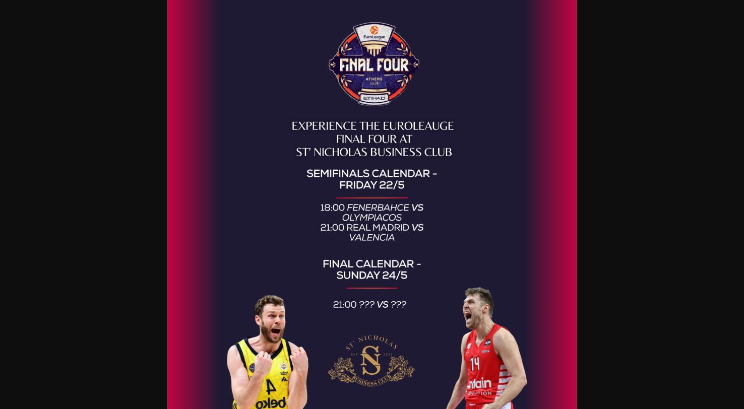 Euroleague 2026 Final Four invitation event at St' Nicholas Business Club
